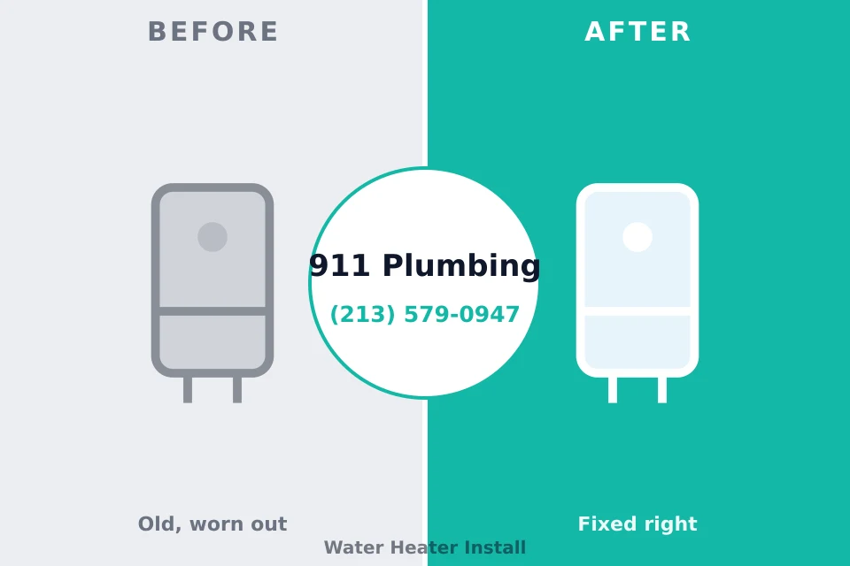 Before and after: plumbing repair Teays Valley, WV